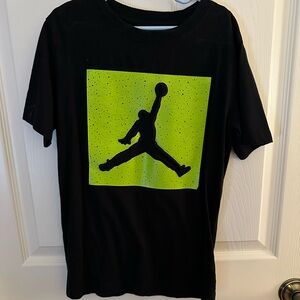 Youth T-Shirt with Neon Jordan Jumpman Raised Logo
